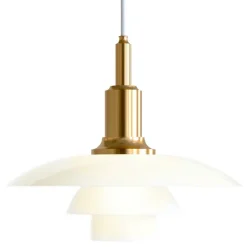 Louis Poulsen PH 3/2 cord set and ceiling cup, metallised brass