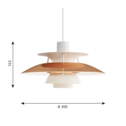 Louis Poulsen PH 5 Mini pendellampa, koppar