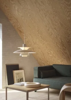 Louis Poulsen PH 5 Monochrome, pendellampa, blekt tenn