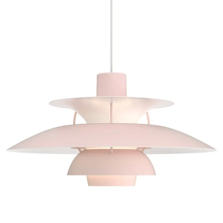 Louis Poulsen PH 5 Monochrome pendel, blekrosa