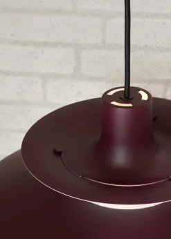 Louis Poulsen PH 5 Monochrome, pendellampa, burgundy
