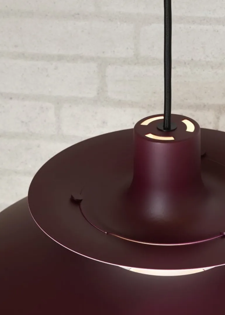 Louis Poulsen PH 5 Monochrome, pendellampa, burgundy