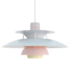 Louis Poulsen PH 5 Pastels taklampa, ostron - blå - ros