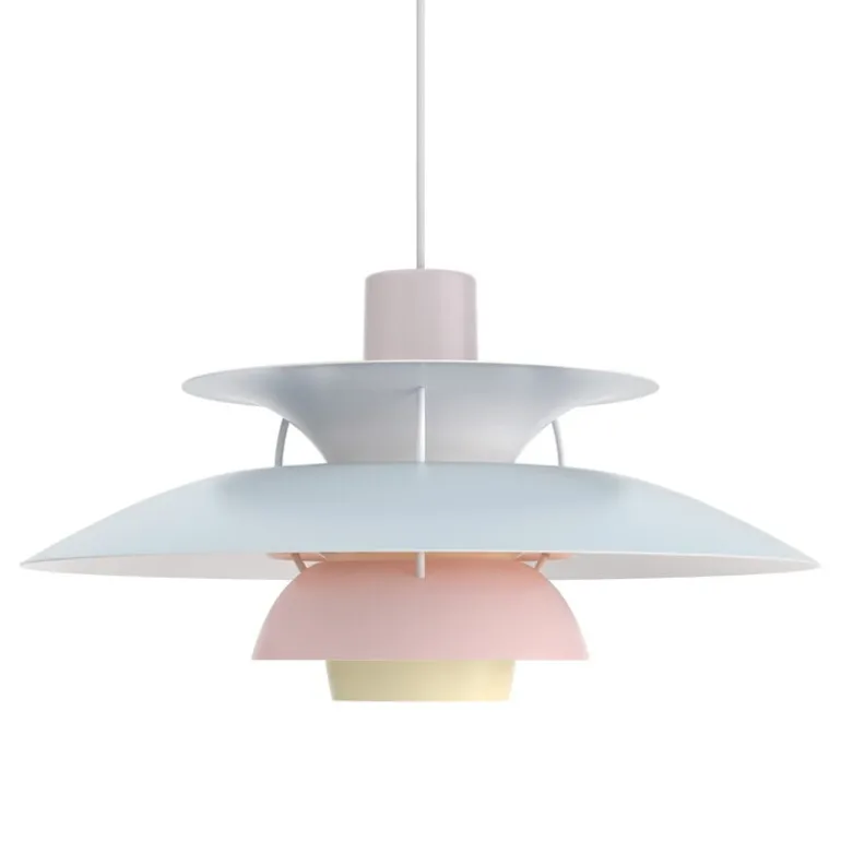 Louis Poulsen PH 5 Pastels taklampa, ostron - blå - ros