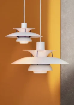 Louis Poulsen PH 5 pendellampa, klassisk vit