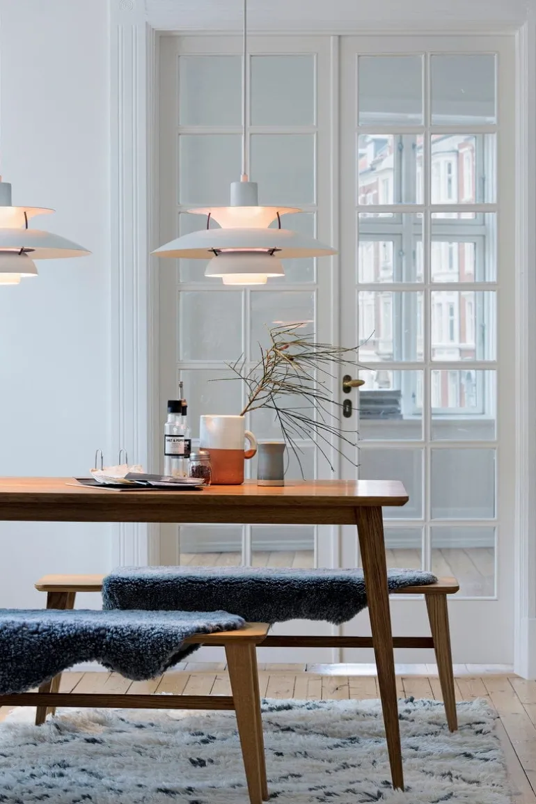 Louis Poulsen PH 5 pendellampa, klassisk vit