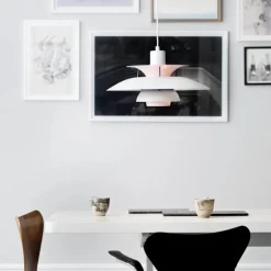 Louis Poulsen PH 5 pendellampa, klassisk vit