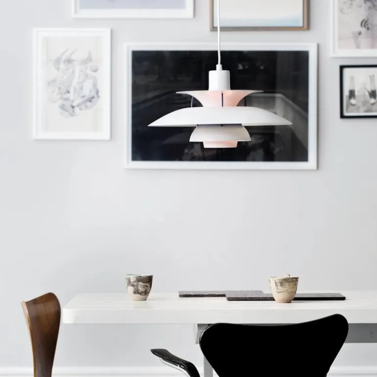 Louis Poulsen PH 5 pendellampa, klassisk vit