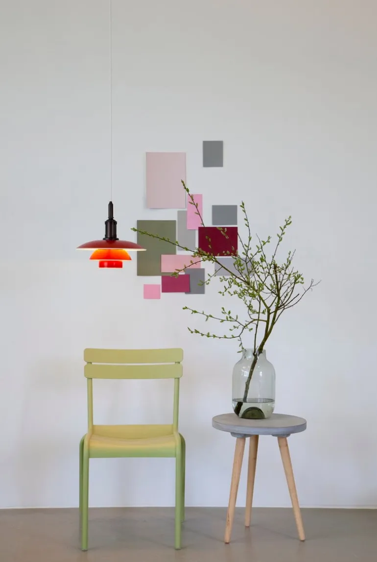 Louis Poulsen PH 3½–3 pendellampa, röd