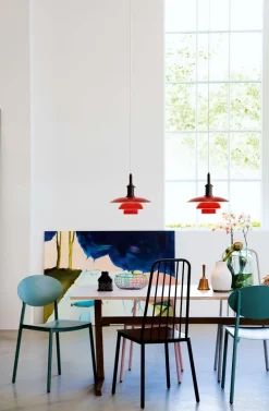 Louis Poulsen PH 3½–3 pendellampa, röd