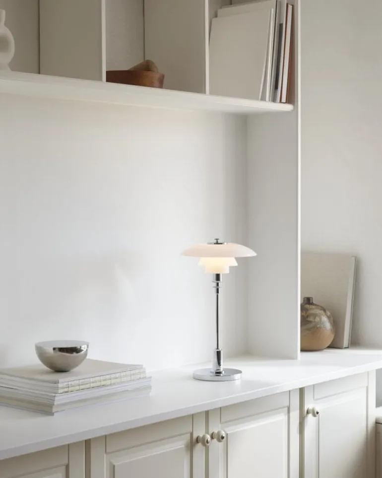 Louis Poulsen PH 2/1 Portable bordslampa, glansförkromad