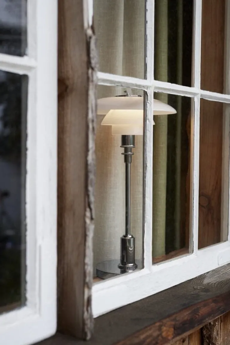 Louis Poulsen PH 2/1 Portable bordslampa, glansförkromad