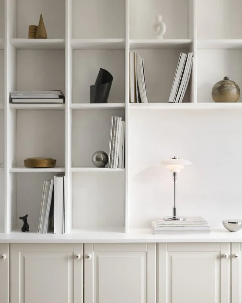 Louis Poulsen PH 2/1 Portable bordslampa, glansförkromad