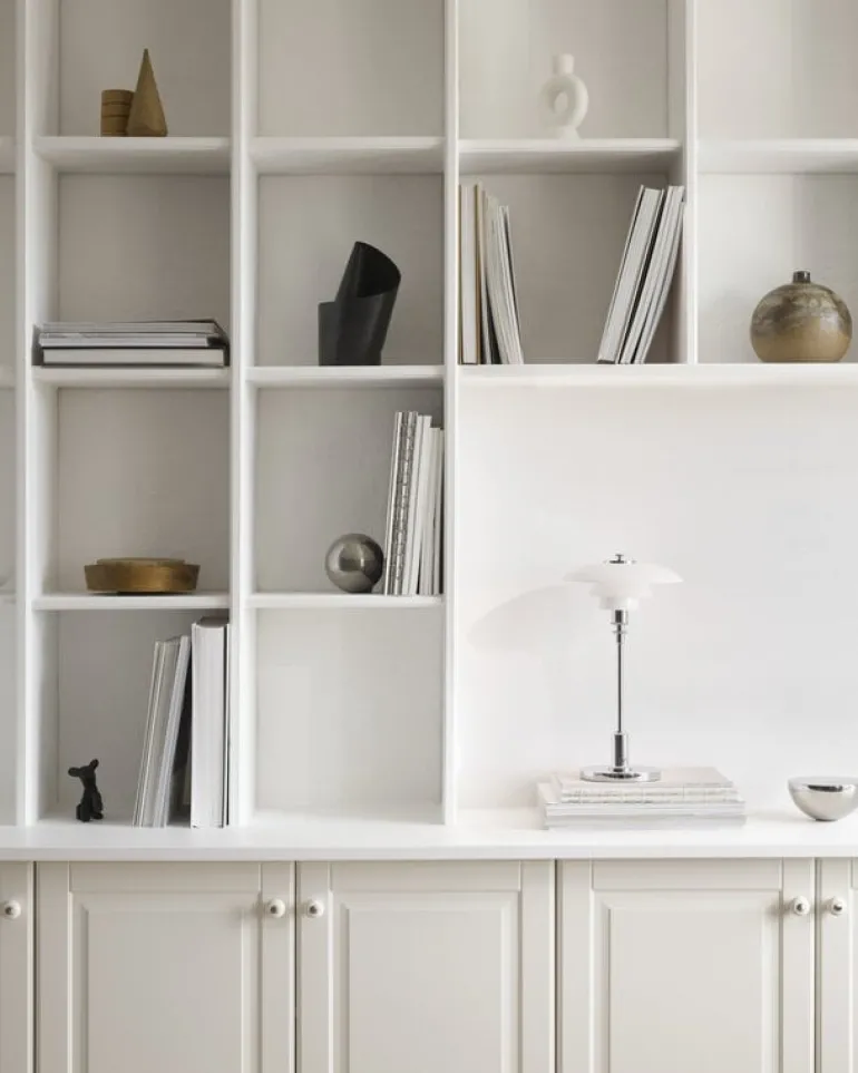 Louis Poulsen PH 2/1 Portable bordslampa, glansförkromad