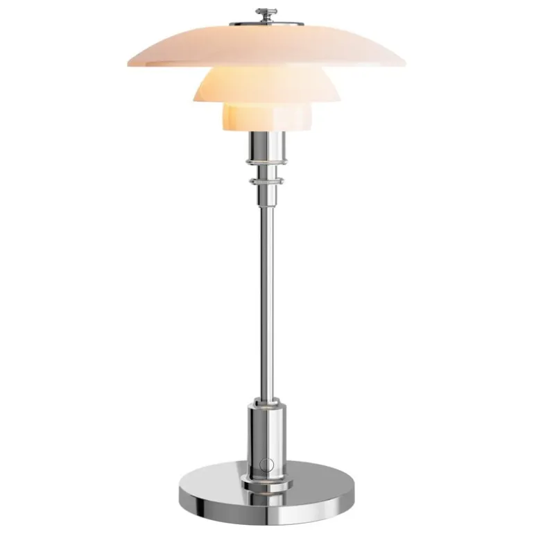 Louis Poulsen PH 2/1 Portable bordslampa, glansförkromad