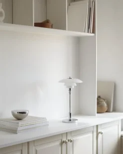 Louis Poulsen PH 2/1 Portable bordslampa, glansförkromad