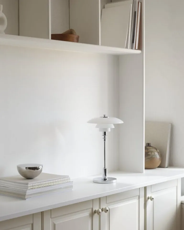 Louis Poulsen PH 2/1 Portable bordslampa, glansförkromad