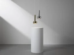 Louis Poulsen VL 56 pendellampa, polerad mässing