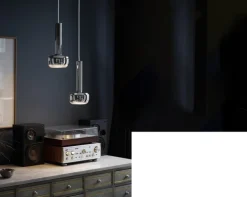 Louis Poulsen VL 56 pendellampa, polerat krom