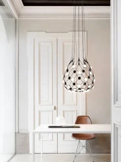 Luceplan Mesh taklampa, 55 cm, svart