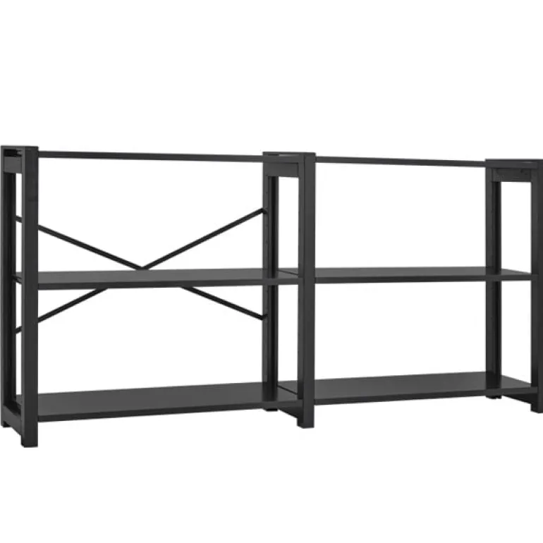 Lundia Classic öppen hylla, bred, svart