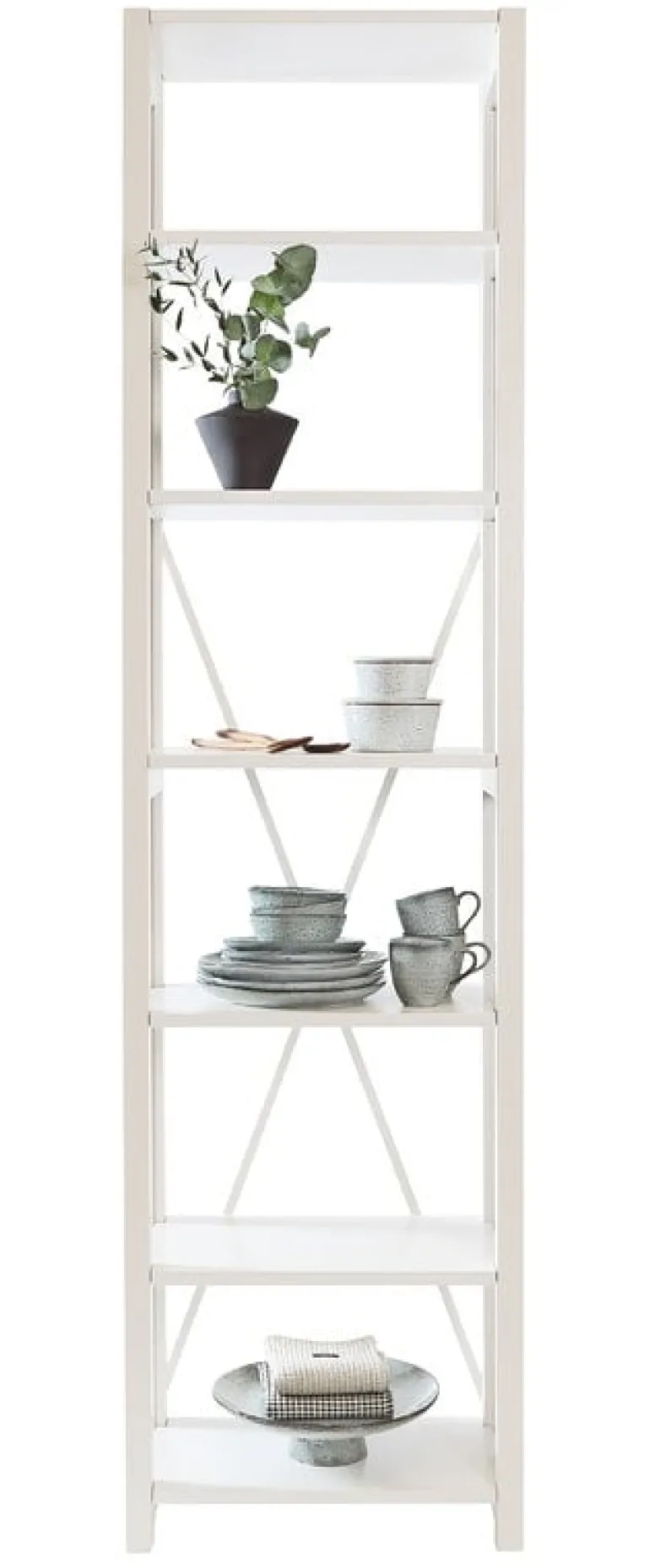 Lundia Classic öppen hylla, smal, vit