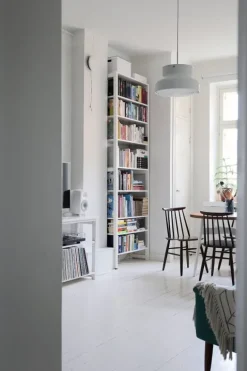 Lundia Classic stående hyllstativ 208 x 30 cm, vit