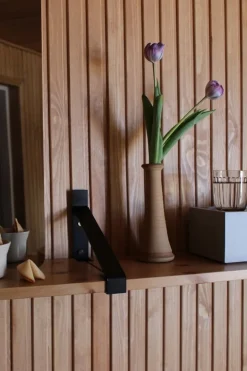 Lundia Classic vägg hylla, 2 st, svart - brun