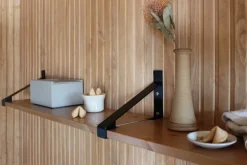 Lundia Classic vägg hylla, 2 st, svart - brun