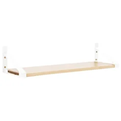 Lundia Classic vägg hylla, 100 x 30 cm, vit - naturlig