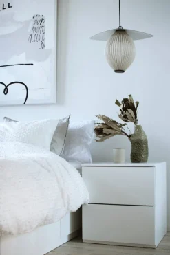 Lundia Fuuga nattduksbord med två lådor, vit