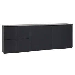 Lundia Fuuga sidobord, 192 cm, med sockel, svart