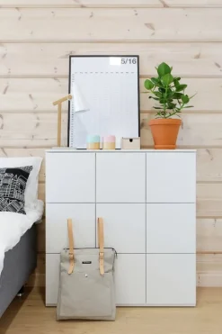 Lundia Fuuga skåp, 96 cm, 9 luckor, vitt