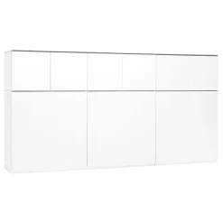 Lundia Fuuga skåp, 192 cm, stora och små dörrar, vit