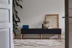 Lundia Fuuga TV-bord med lådor, svart - ek