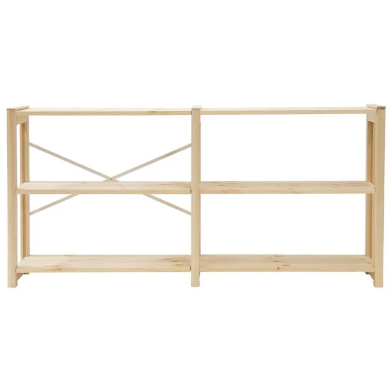 Lundia Klassisk öppen hylla, låg, bred, obehandlad