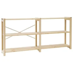 Lundia Klassisk öppen hylla, låg, bred, obehandlad