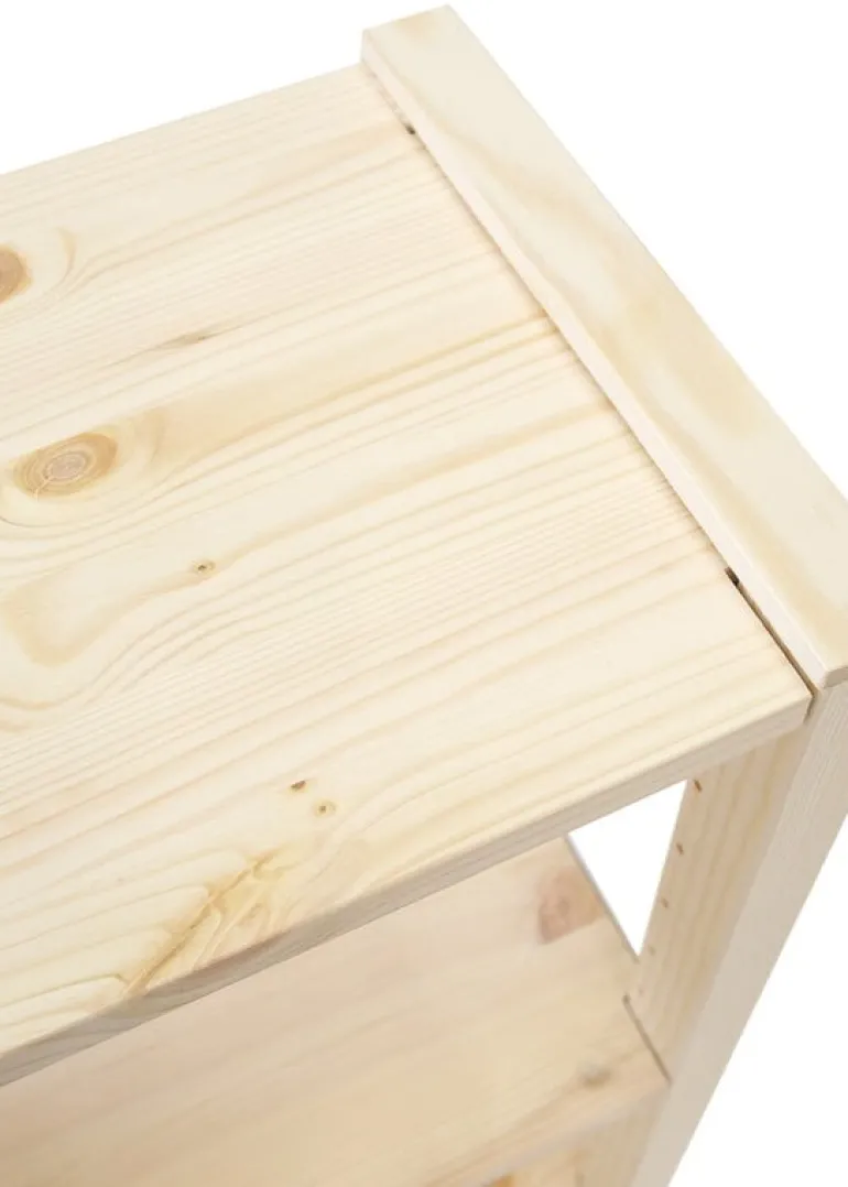 Lundia Klassisk öppen hylla, låg, bred, obehandlad