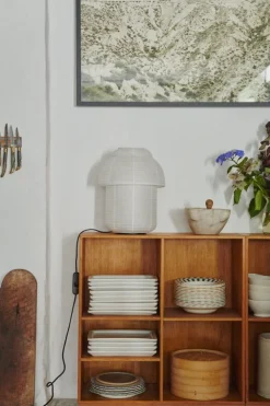 Made By Hand Papier Double bordslampa, 30 cm, vit