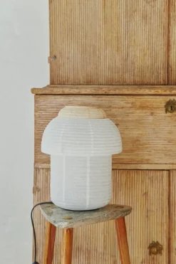 Made By Hand Papier Double bordslampa, 30 cm, ljusgul