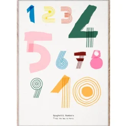 MADO Spaghetti Numbers poster, 50 x 70 cm, flerfärgad