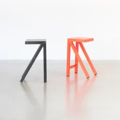 Magis Bureaurama barstol, 74 cm, svart - vita stänk