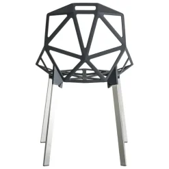 Magis Chair One, antracit, ben i polerad aluminium