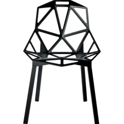 Magis Chair One stol, svart, ben i målad aluminium