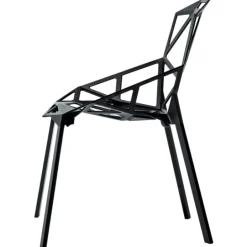 Magis Chair One stol, svart, ben i målad aluminium