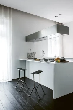 Magis Officina barstol, medium, galvaniserad, svart