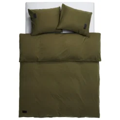 Magniberg Nude Jersey påslakanset, tvättad armégrön