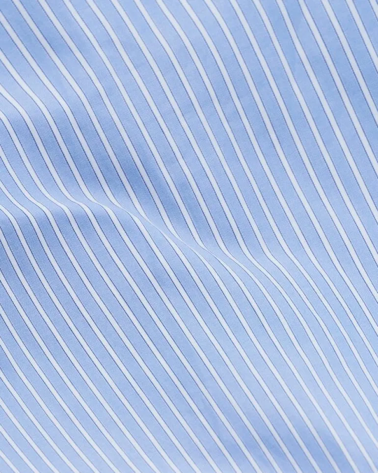 Magniberg Wall Street Oxford örngott, randig ljusblå