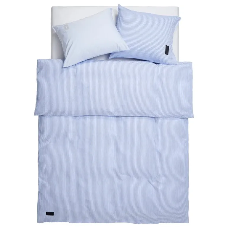 Magniberg Wall Street Oxford örngott, randig ljusblå