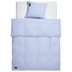 Magniberg Wall Street Oxford påslakan, randig ljusblå